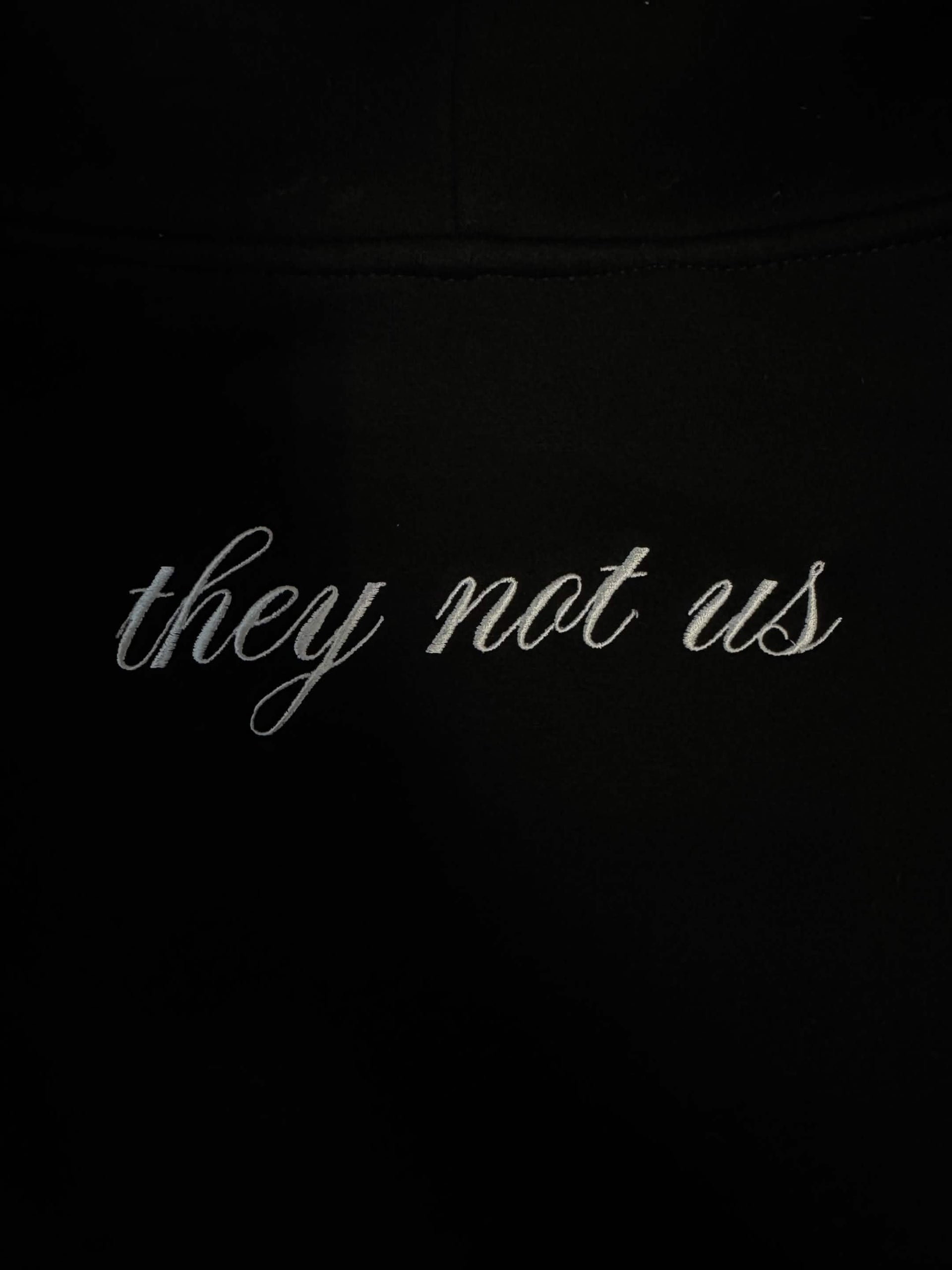 THEY NOT US RHINESTONE ZIP UP HOODIE